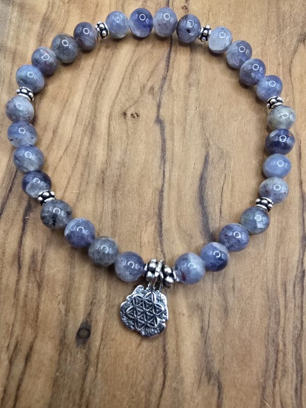 Iolith Armkette mit Lebensblume