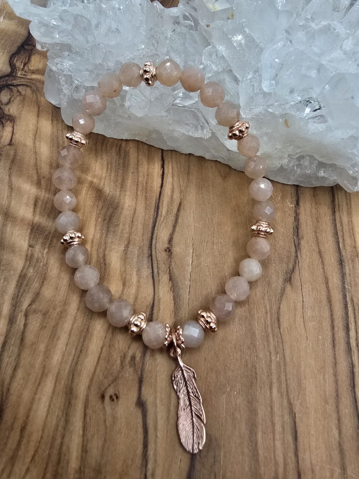 Entzückende Sonnenstein Armkette mit rosé Gold - Image 2