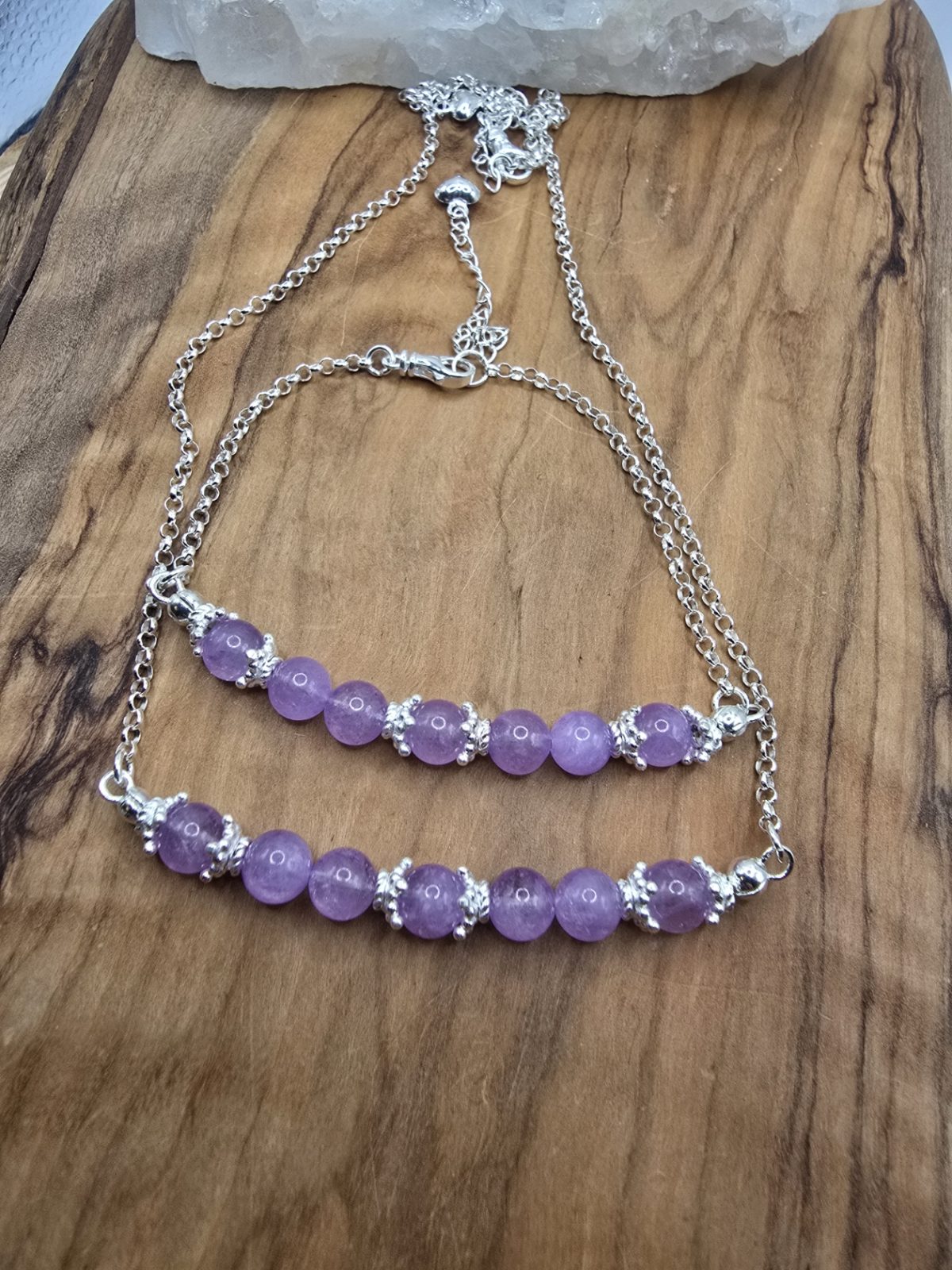 Lavendel Amethyst Schmuckset