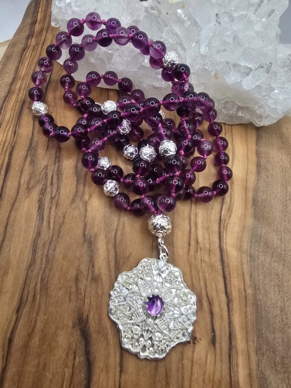 Malakette mit lila Fluorit
